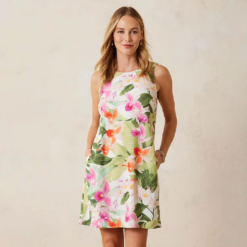 Classic Women's Apparel High-End Women’S Wear Tommy Bahama Women's Legacy Blooms Shift Sleeveless Dress - Coconut