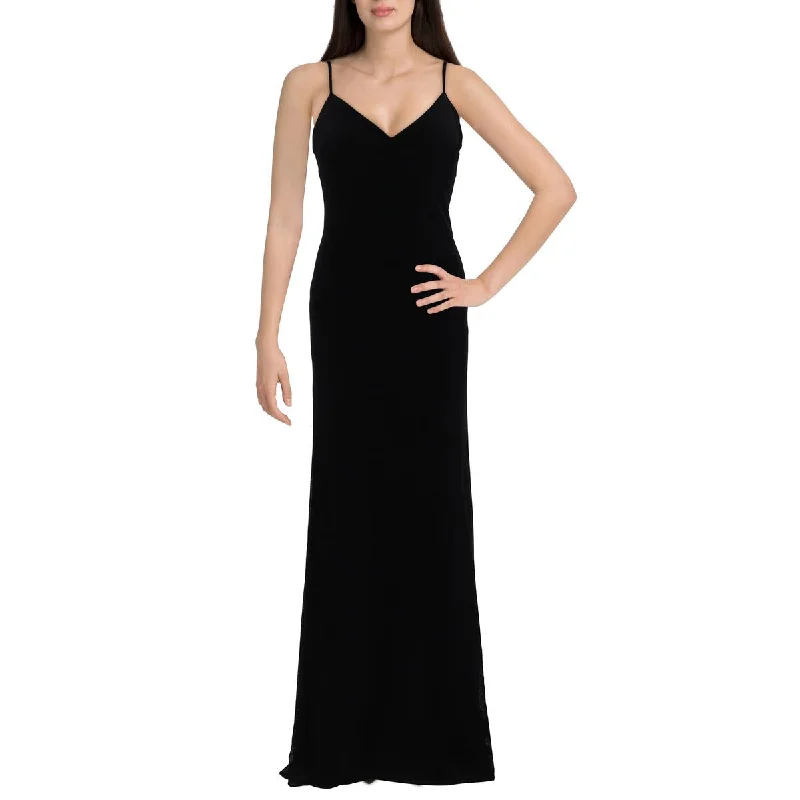 Women's Night-Out Outfit Fashion Sale Donna Karan Womens Velvet Sleeveless Evening Dress