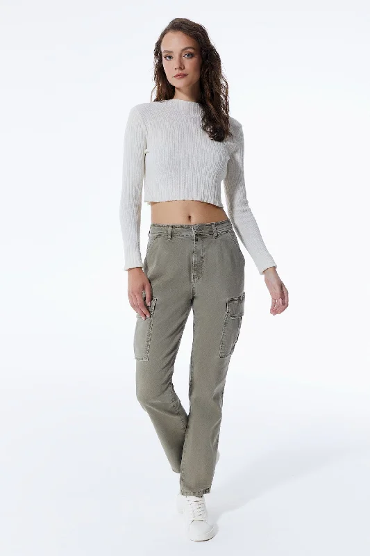 Women's Night-Out Clothes Shop Sales Daphne High Waist Cargo Pants Khaki