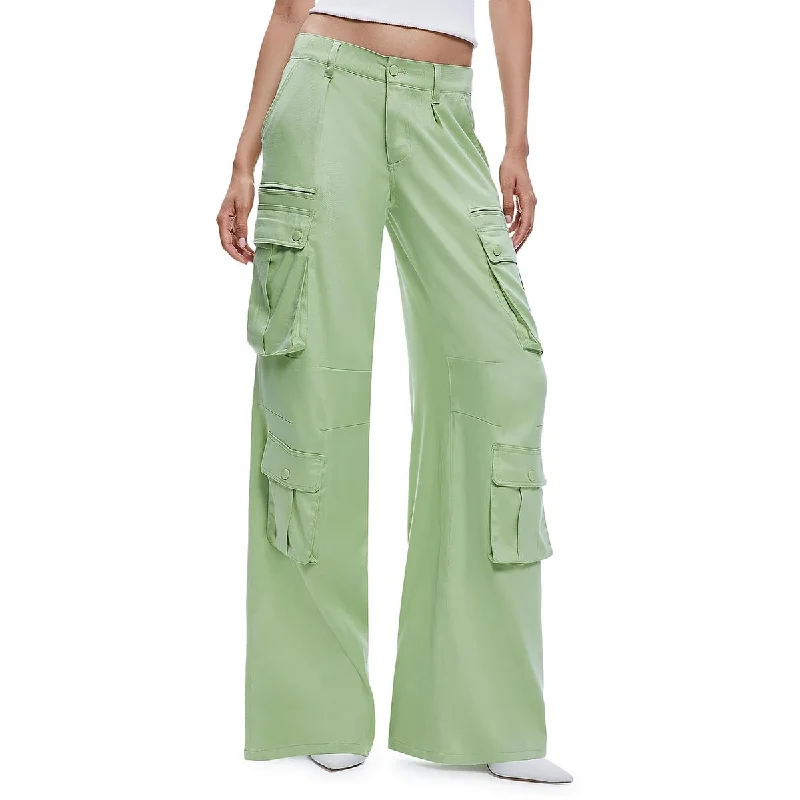 Women's Plus-Size Apparel Forward Trendsetter Womens Cargo Wide Leg Cargo Pants