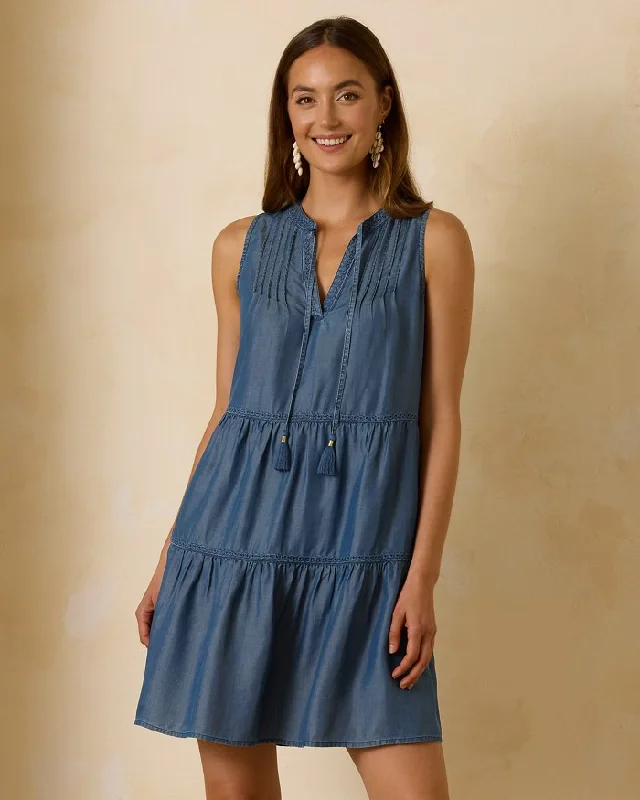 Women's Outerwear Garments Valentine's Special Tommy Bahama Chambray Sleeveless Dress Coverup - Chambray*