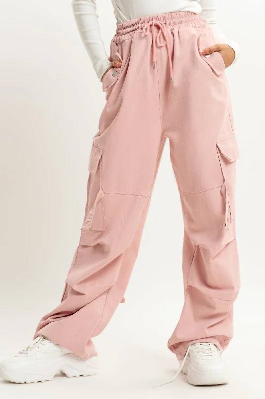 Plus-Size Women's Clothing Special Offers Pink Street Style Cargo Pant