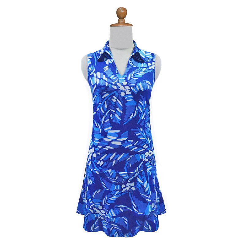 Women's Evening Garments Limited Time Deal La Mer Luxe Sleeveless Barbara Dress - Cobalt Jungle