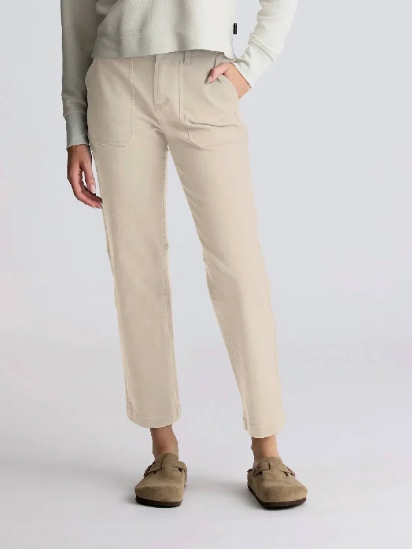 Women's Stylish Casual Garments Buy More, Save More Folly Twill Pants In Stone