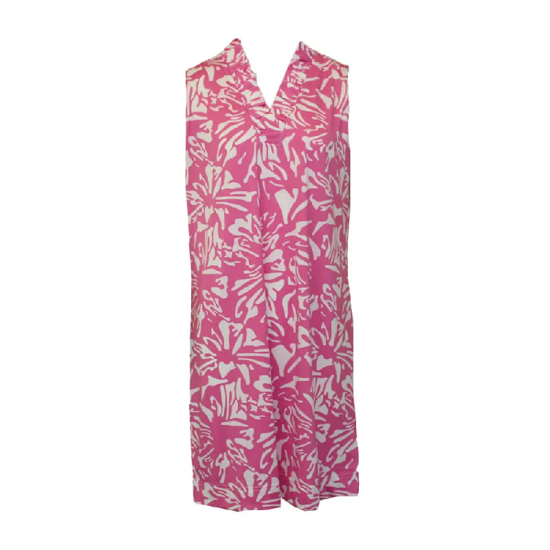 Stylish Women's Outfit Buy More, Save More La Mer Luxe Augusta Knit Sleeveless Dress - Fuchsia Flower