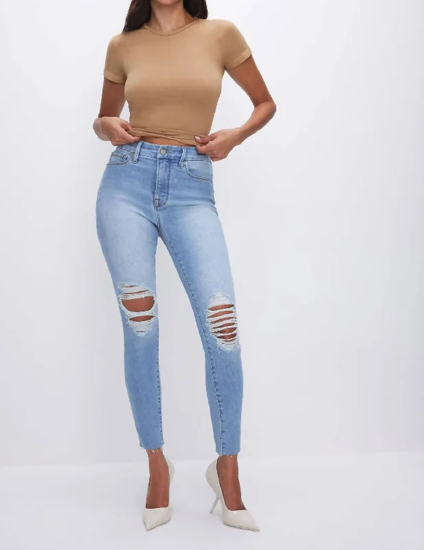 Women's Work Apparel Trendy New Clothes Good Legs Crop Jean In Light Wash