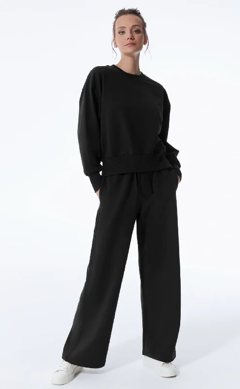 Timeless Women's Apparel Trend Alert Lea Elastic Waist Pants Black