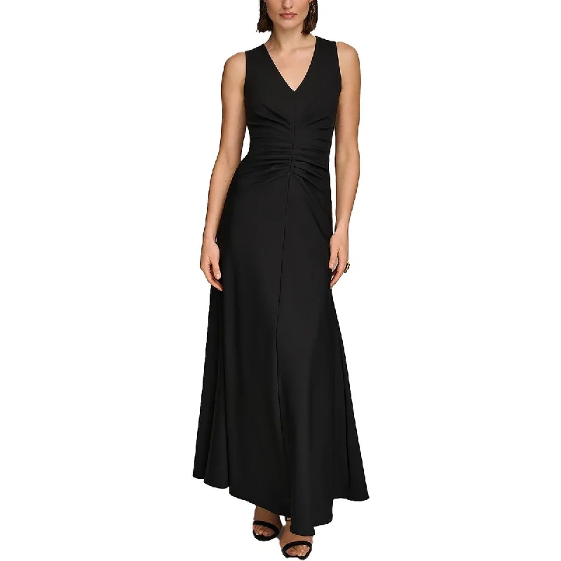 Women's Relaxed Outfit Wardrobe Update Donna Karan Womens Cascade Ruffle Sleeveless Evening Dress