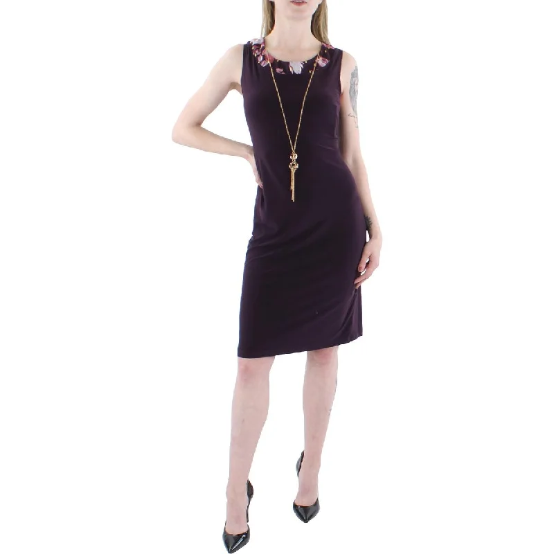 Fashion-Forward Women's Clothing Limited - Edition Drops R&M Richards Womens Knit Sleeveless Shift Dress