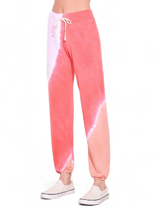 Women's Functional Outdoor Garments Limited Stock, Big Discounts Women's Basic Sweatpants In Tie Dye Rosebud Jam Pink