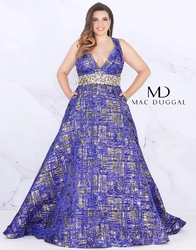 Women's Casual Outfit Elevated Style Mac Duggal 66793 Prom Long Dress Plus Size