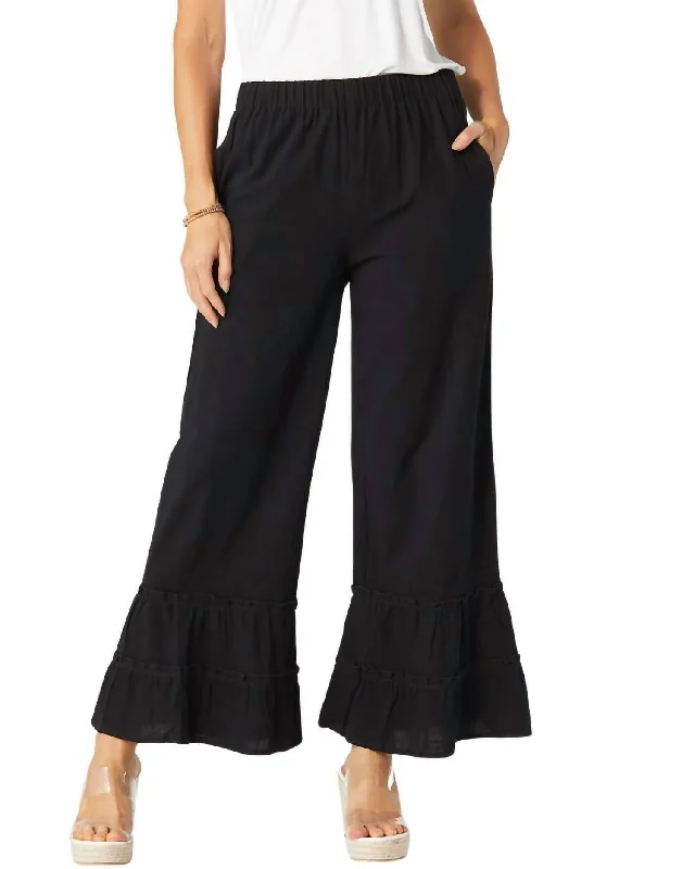 Women's Formal Apparel Stupidly Low Prices Audrey Tiered Ruffle Pants In Black