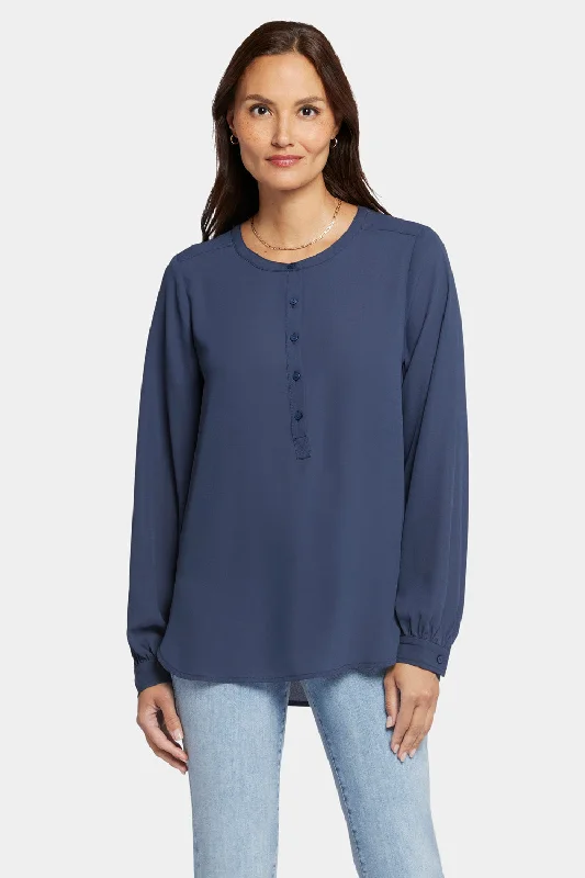 Women's Evening Clothes Stylish Basics Simone Blouse - Oxford Navy