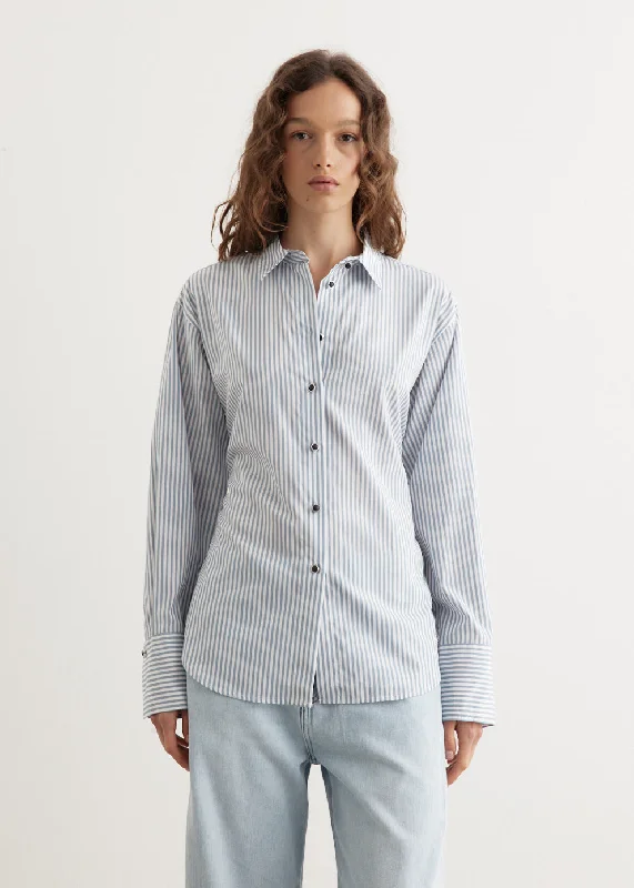 Stylish Women's Outerwear Apparel Your Timeless Wardrobe Awaits Eve Stripe Poplin Shirt