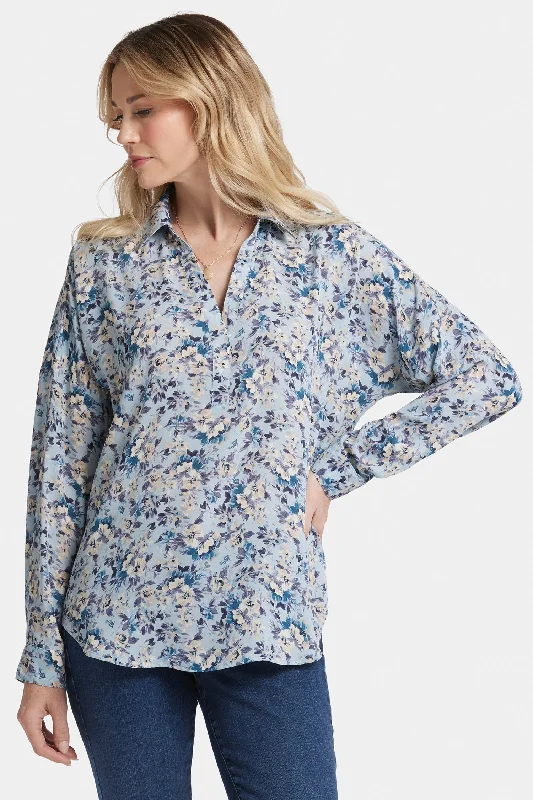 Women's Plus-Size Outfit Effortless Grace Becky Blouse - Alpine Valley