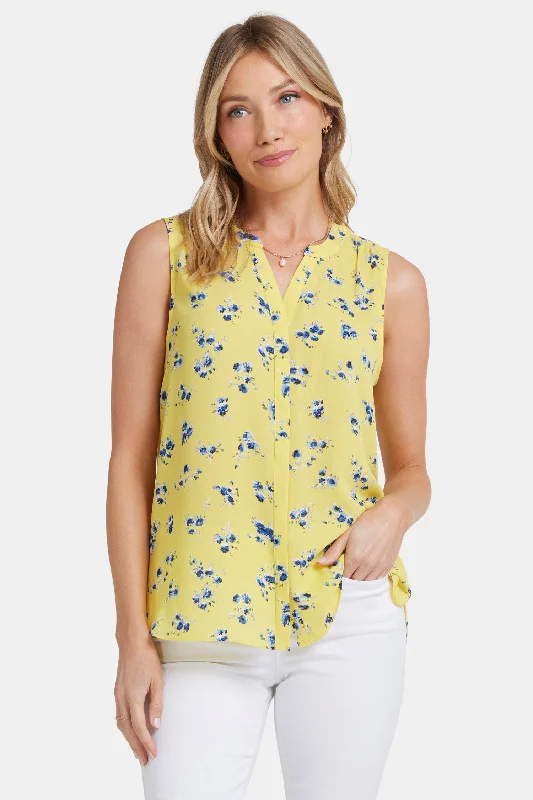 Timeless Women's Clothing Sophisticated Fashion Sleeveless Pintuck Blouse  - Mimosa Park