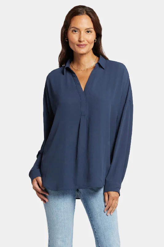 Tailored Clothing For Women High-End Women’S Wear Becky Blouse - Oxford Navy