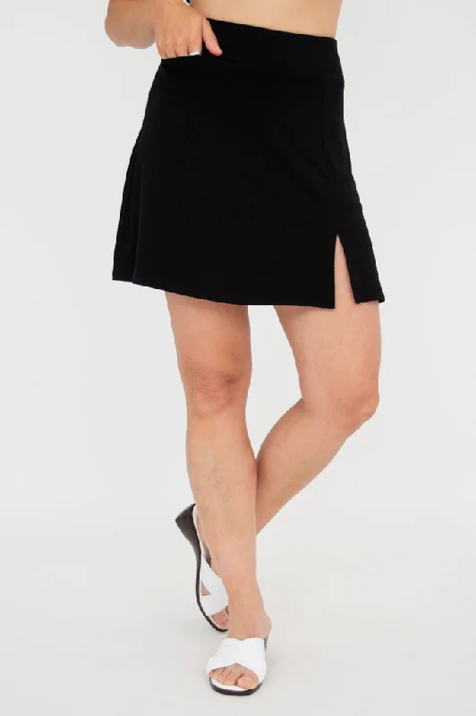 Women's Outfit Day-To-Night Styles Melly Skort, Black, Bamboo